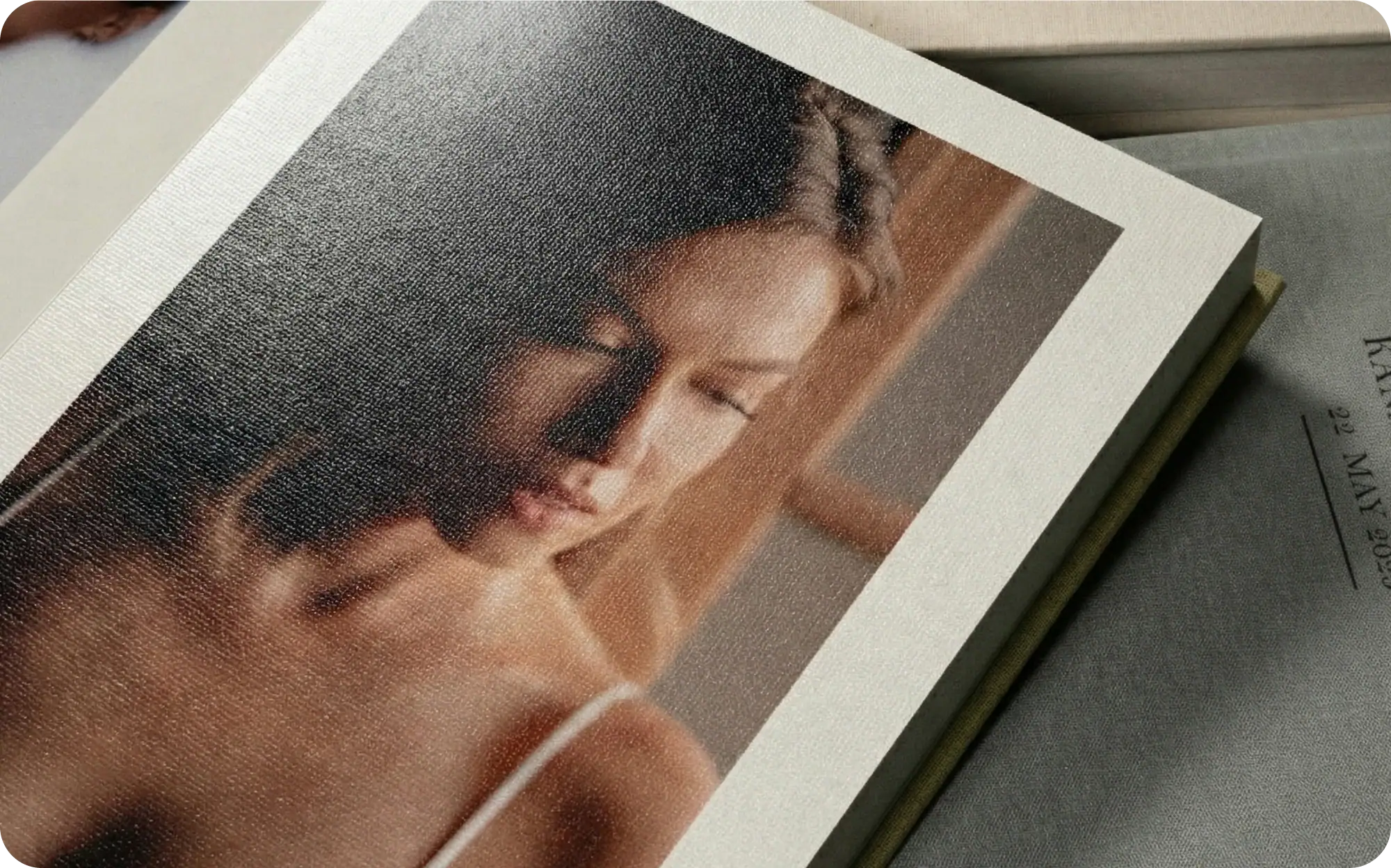 Close-up of textured paper surface for printing and artistic projects.