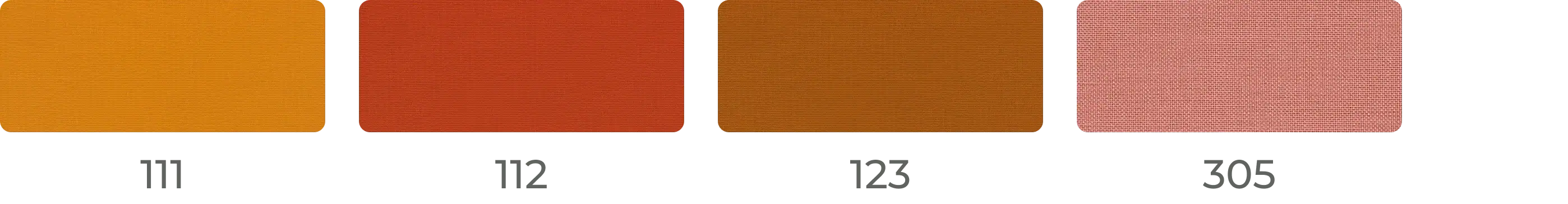 Close-up of various cover materials for furniture and decor.