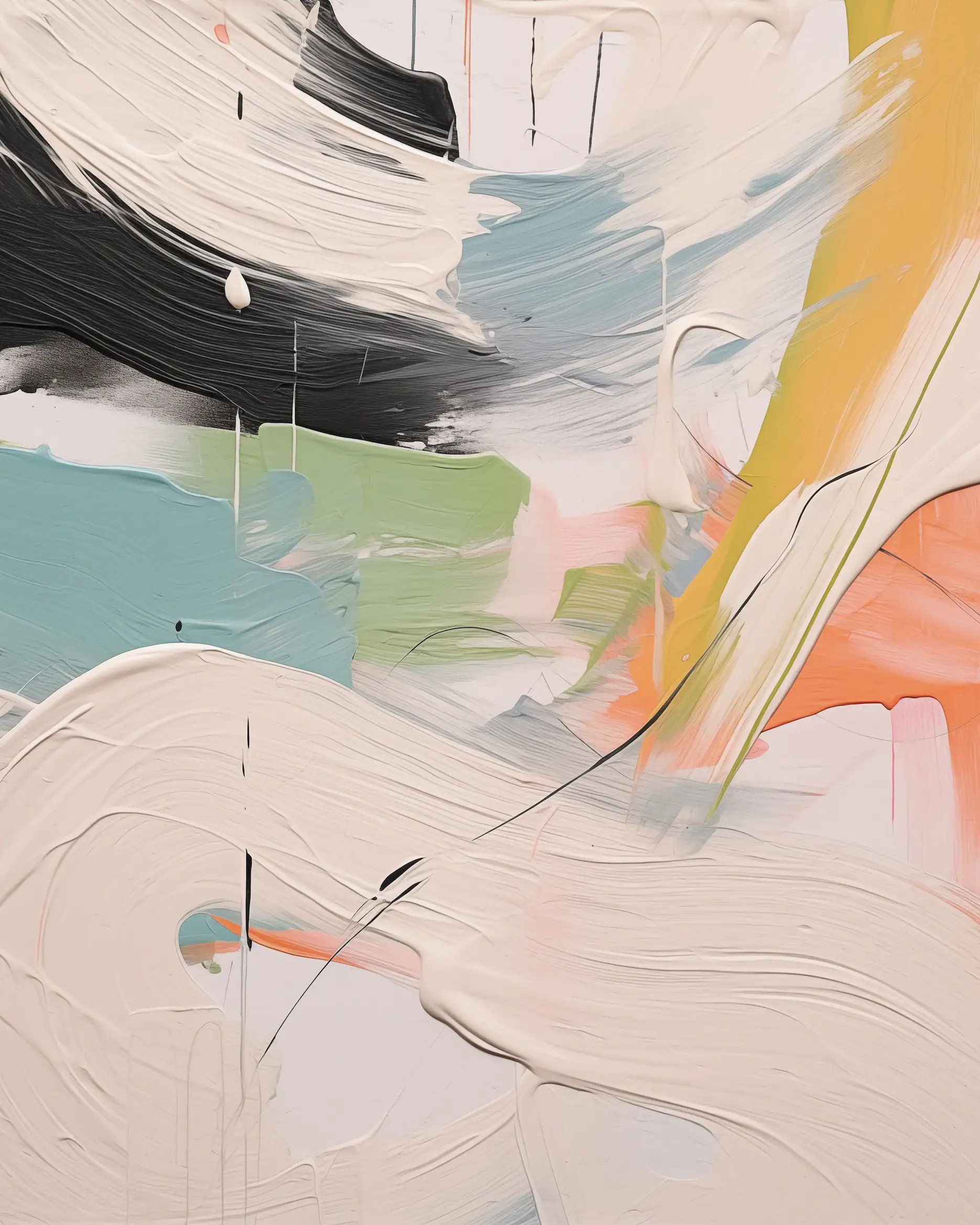 Colorful abstract canvas print with bold brushstrokes and vibrant hues.